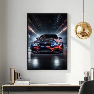 BMW M3 M4 Digital Art, Printable Car Poster, BMW Art, 3M Automotive Enthusiast, Instant Digital Download