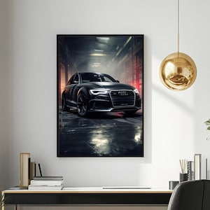 Arte digital del Audi RS3, póster del Audi RS3, impresión digital, póster de automóvil imprimible, entusiasta de los automóviles, descarga digital instantánea