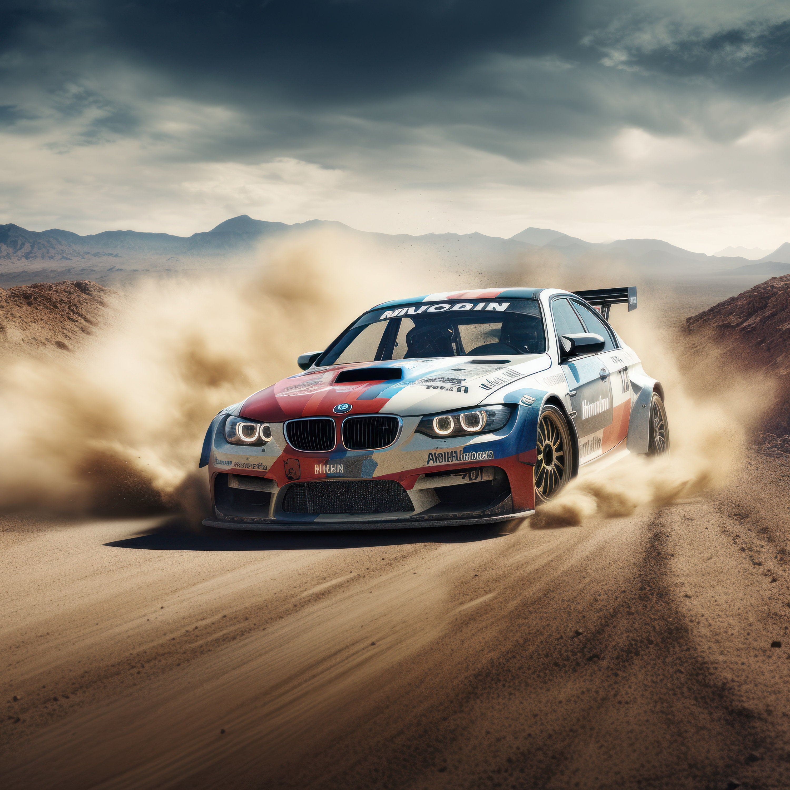 BMW M3 M4 Inspired Digital Art, BMW Drifting, Printable Car Poster ...
