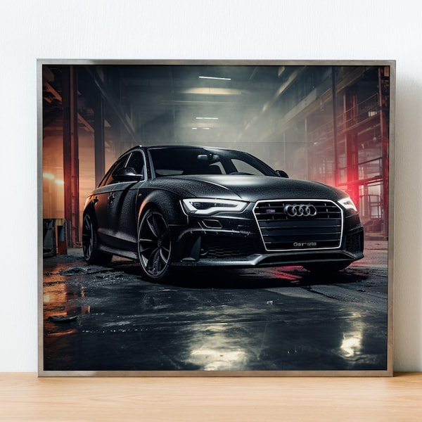 Audi RS3 Digital Art, Digital Car Print, Printable Car Poster, Audi RS3 Art, Car Automotive Enthusiast, Instant Digital Download, Wall decor