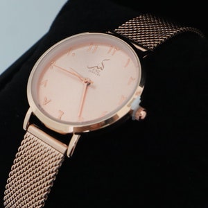 Rose Gold Watch | Arabic Numeral Watch | Ramadan Gift | Islamic Gift | Stainless Steel Watch | Women Watch | Eid Gift | Mother Gift