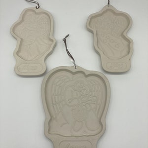 Vintage Longaberger Pottery Cookie Molds Angel Hope Love Joy 1994 1995 1996