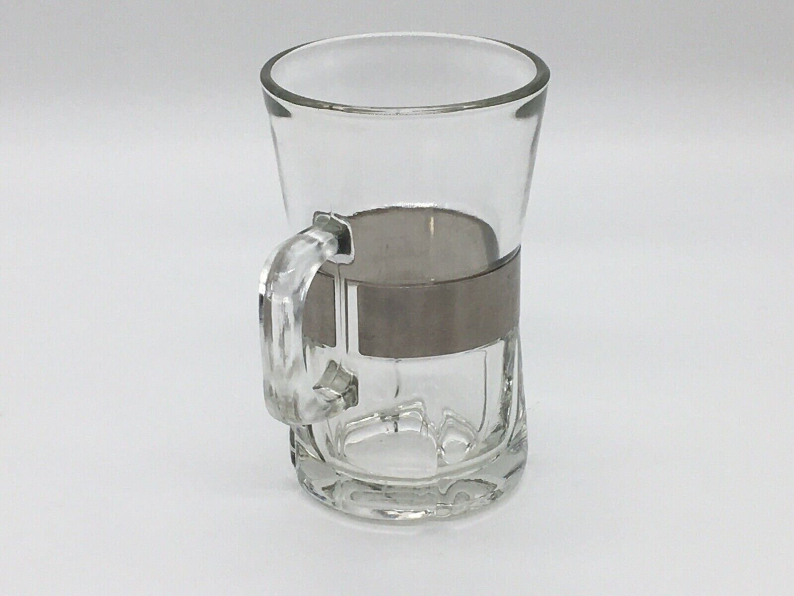 Vintage Danish Modern Glass and Brushed Metal Mug 4-pc Set 8 Oz (c. 1950s)  - Etsy