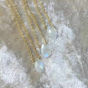 Rainbow moonstone necklace
