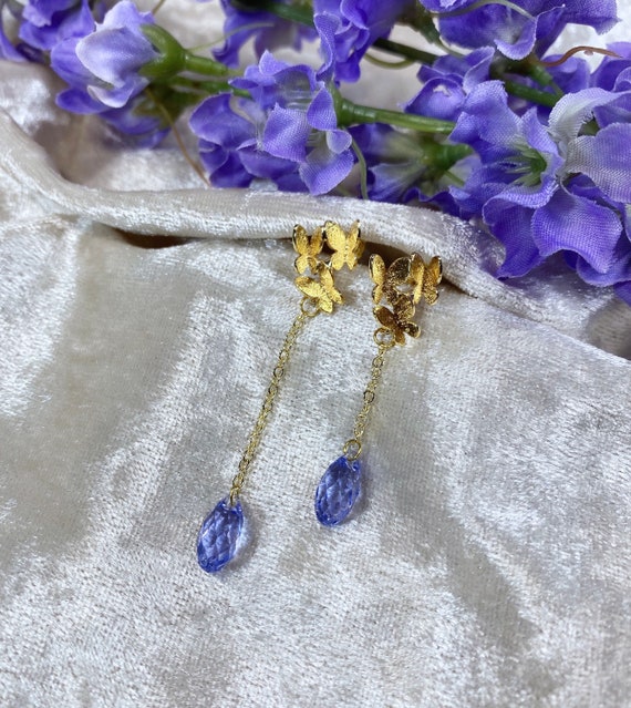 Tanzanite Butterfly Earrings