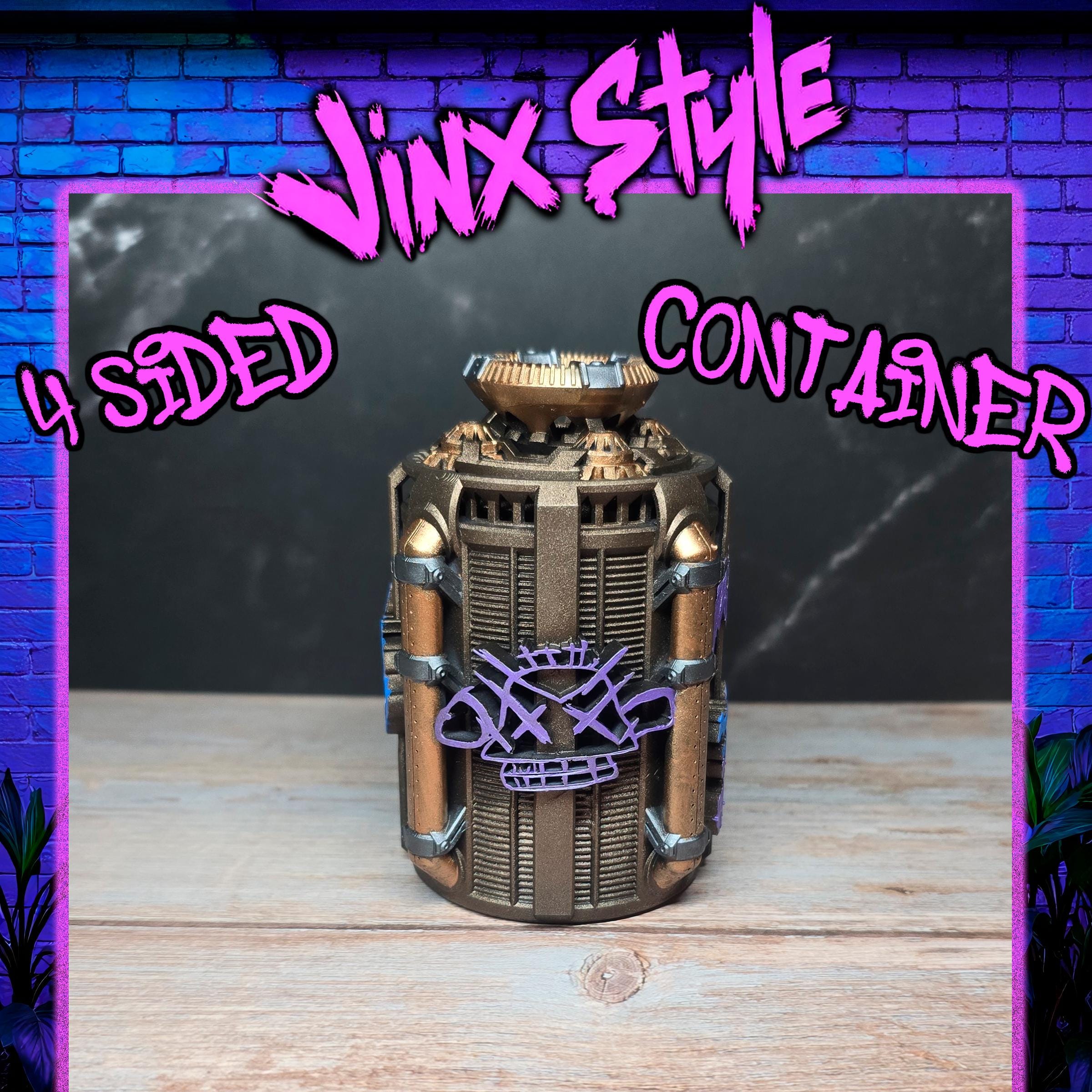 Jinx Hand Painted Storage Container With Removable Lid Custom Riot ...