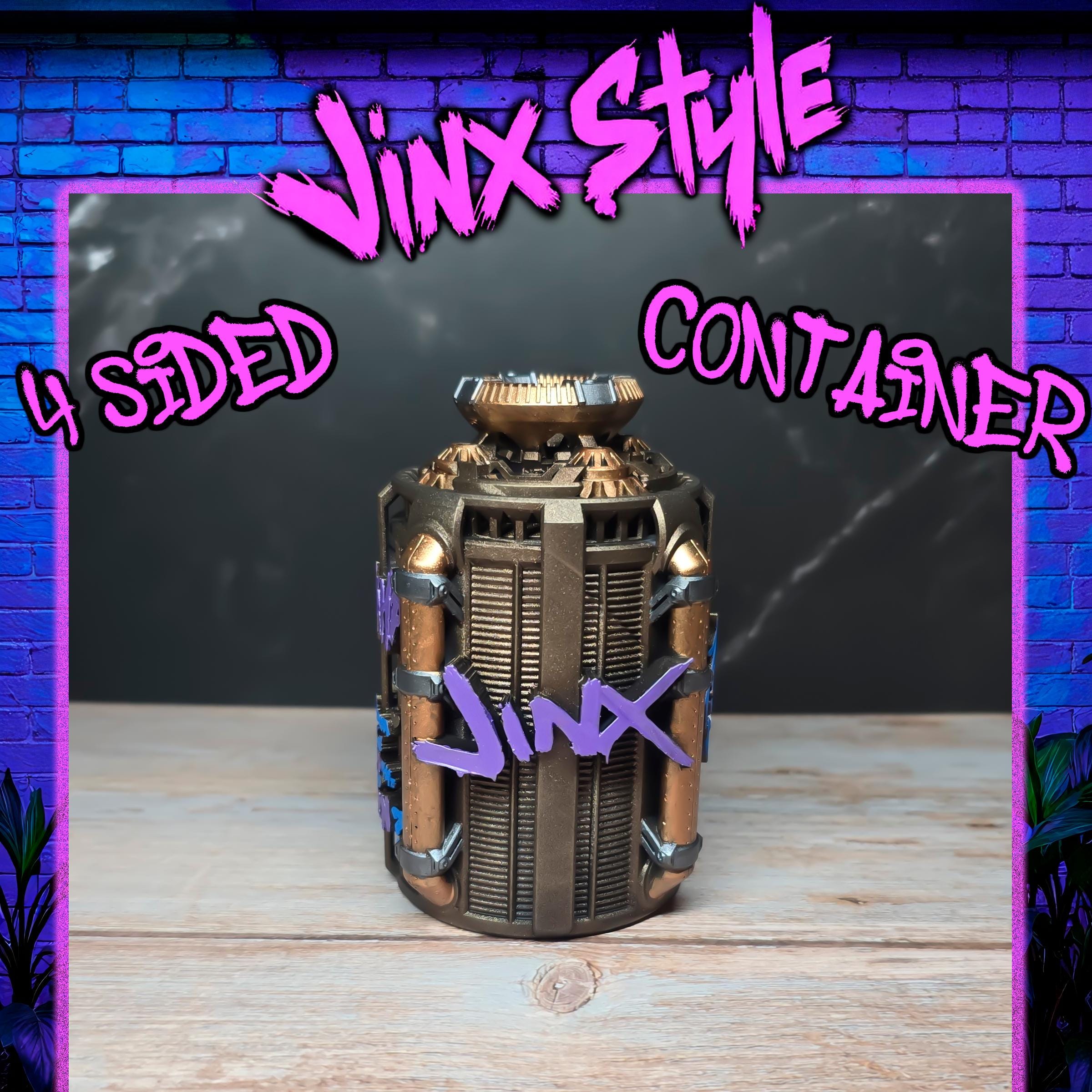 Jinx Hand Painted Storage Container With Removable Lid Custom Riot ...