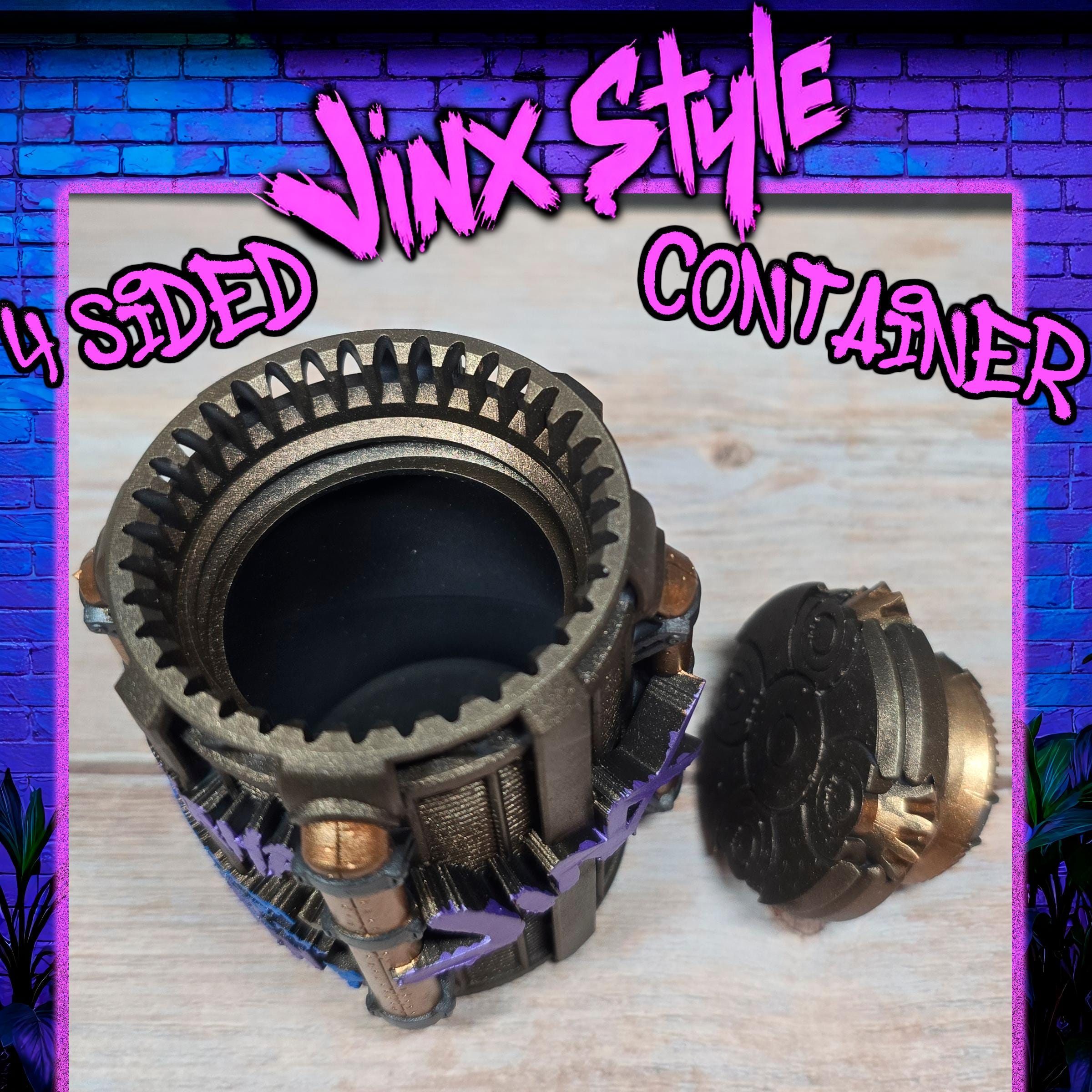 Jinx Hand Painted Storage Container With Removable Lid Custom Riot ...