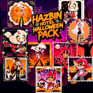 30 Hazbin Hotel Halloween Stickers Waterproof Sticker Pack Vinyl Anime Stickers for Laptop Water Bottle Scrapbook Gift for Fans
