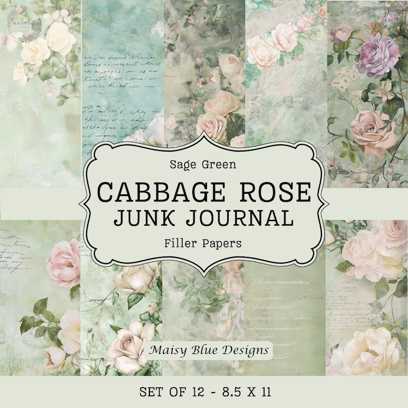 Vintage Cabbage Rose - Etsy