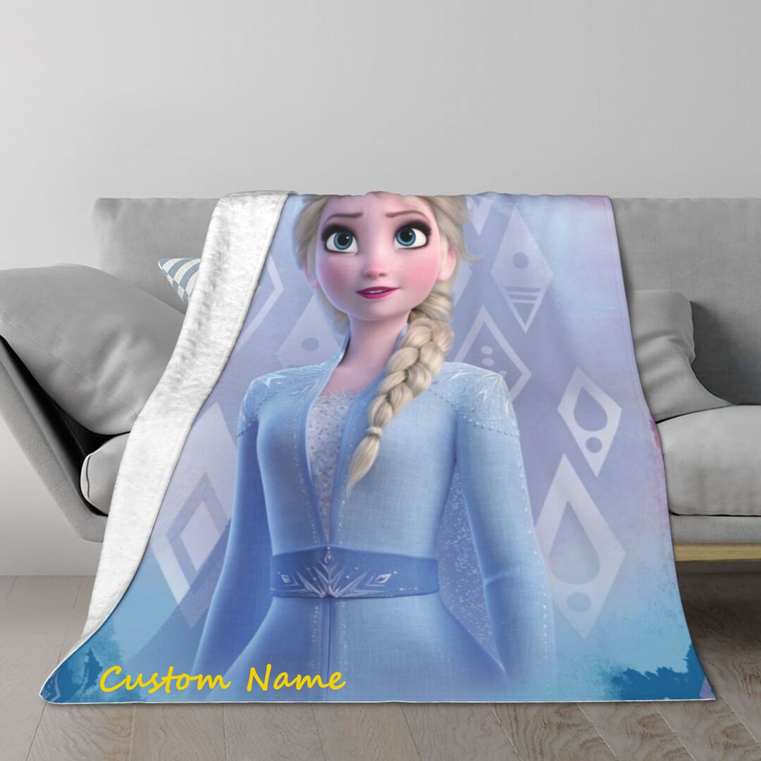 Frozen Blanket Princess Elsa Blanket Flannel Fleece Custom Etsy