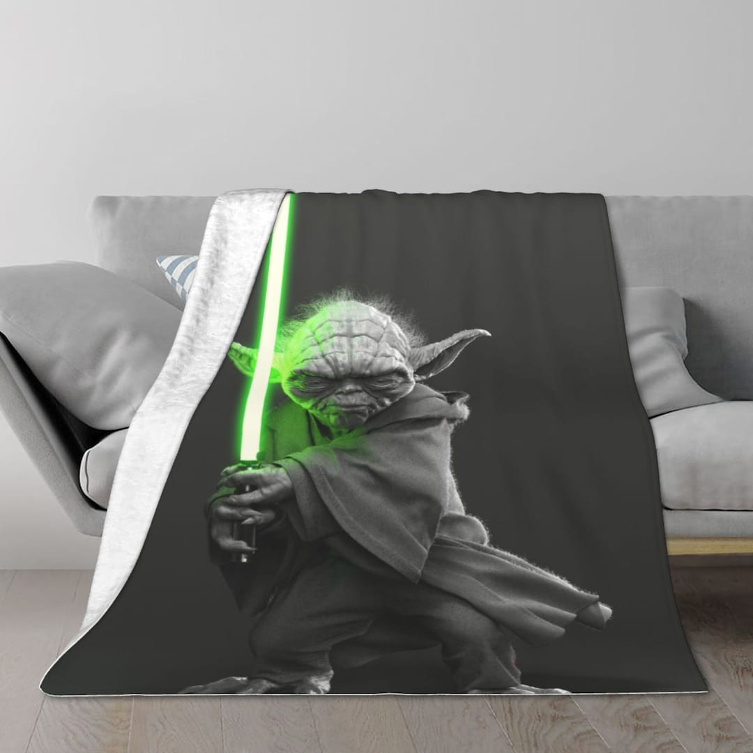 Creative Star Wars Yoda Blanket Custom Name Blanket Flannel Fleece 3D Printed Ultrasoft Blanket
