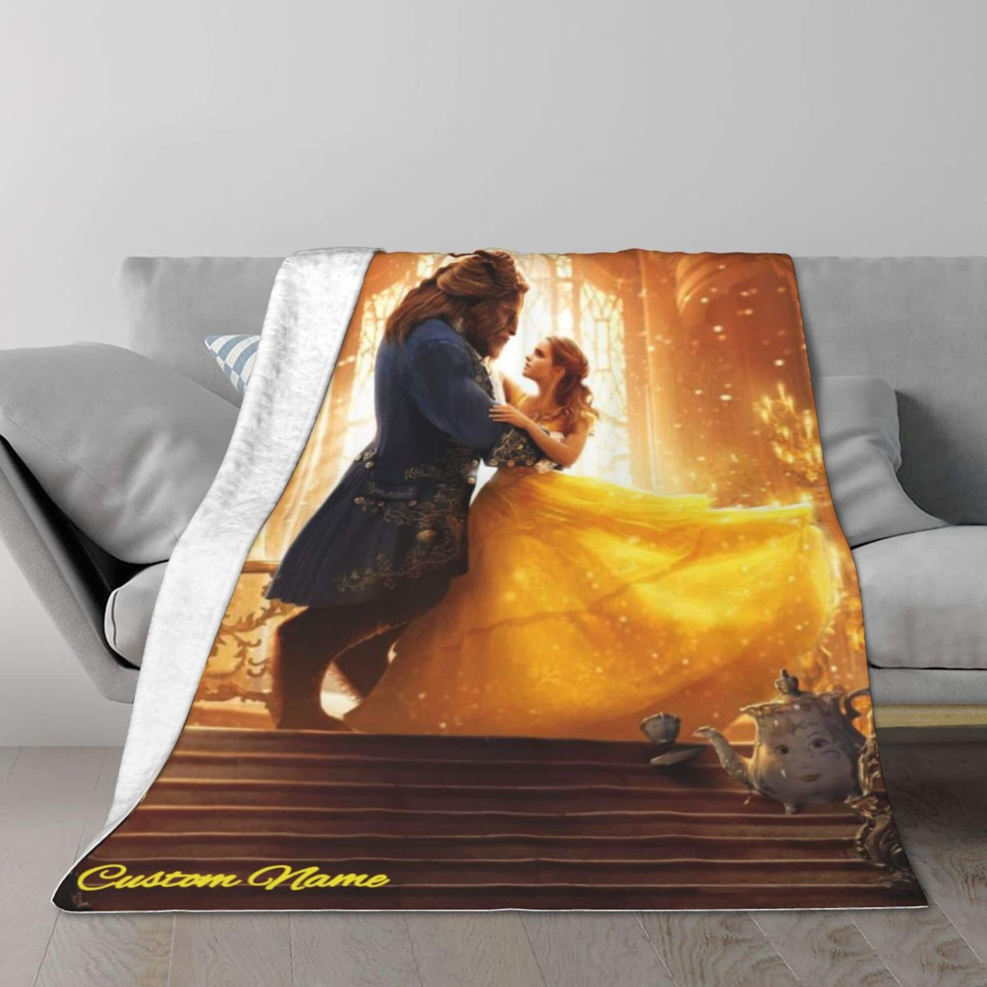 Beauty and The Beast Tale as Old as Time Linen Cotton throw Pillow Cover