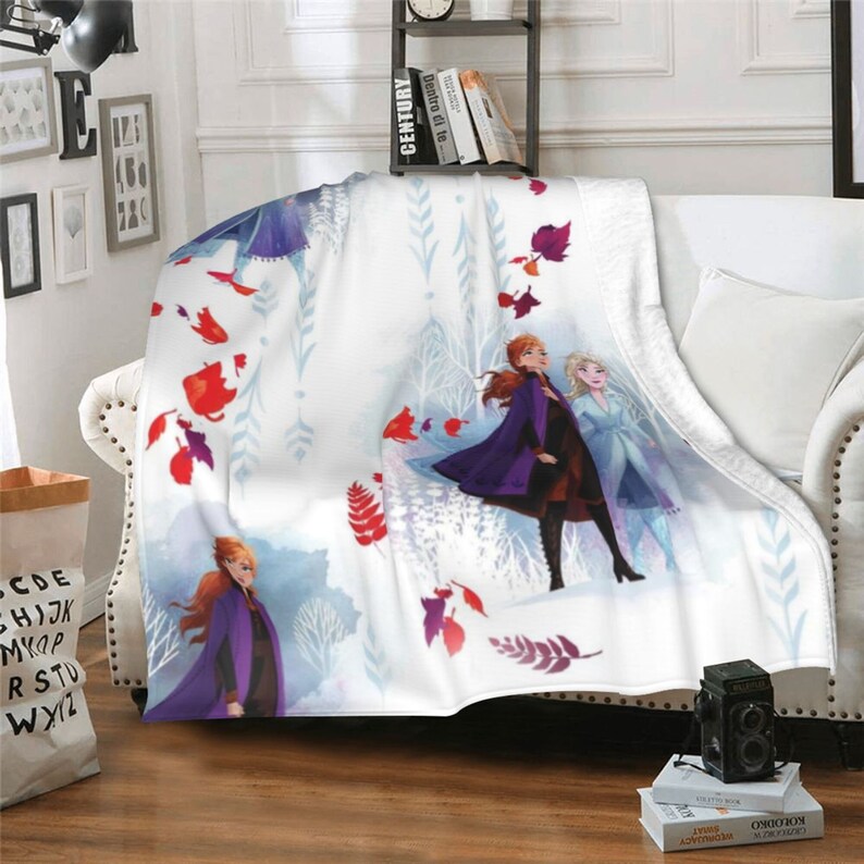 Frozen Blanket Elsa Blanket Flannel Fleece Custom Name Blanket 3D