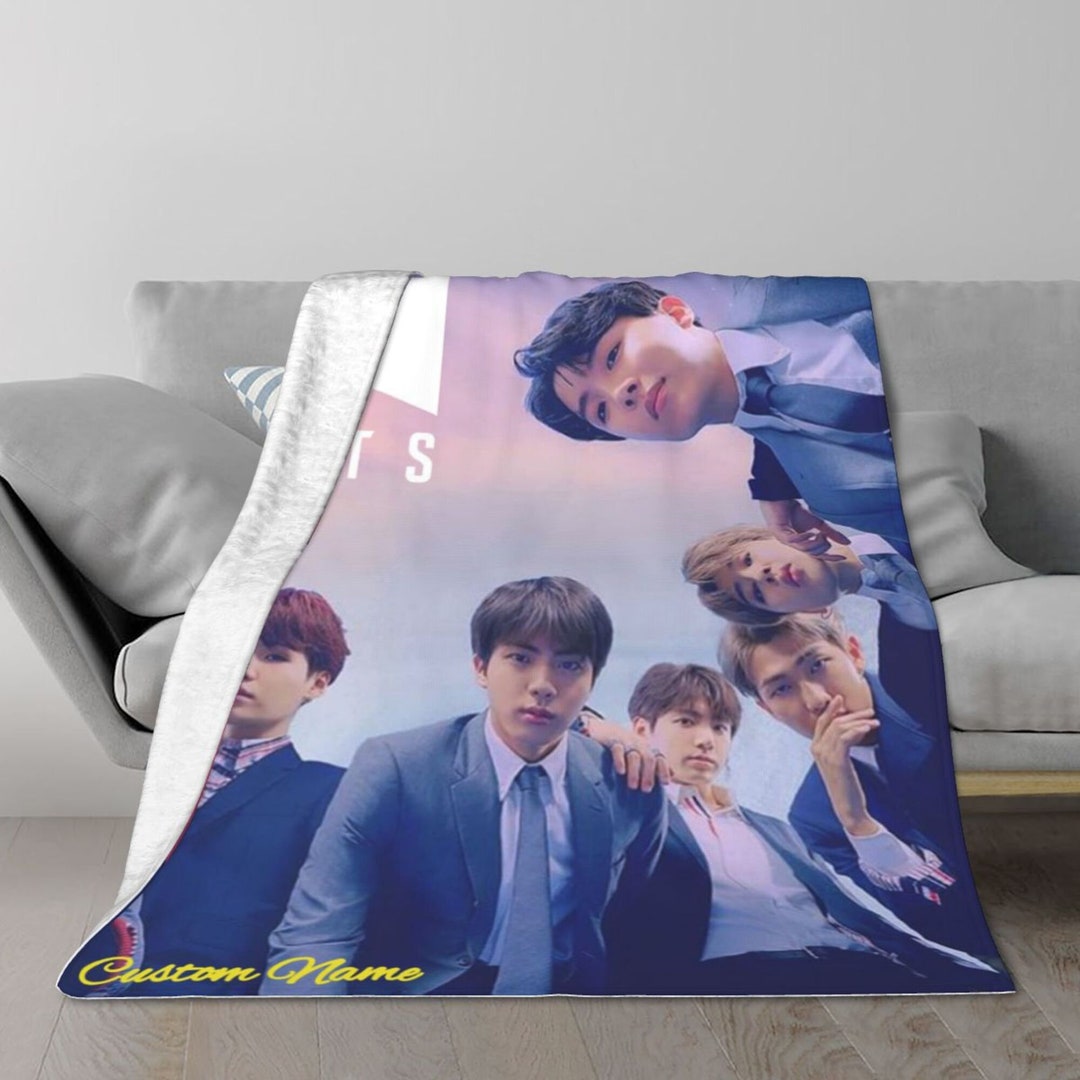 BTS Blanket Custom Name Blanket Flannel Fleece 3D Printed Etsy