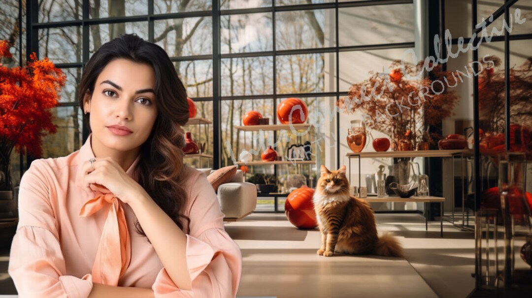 60 Modern Virtual Backgrounds With Adorable Cats Instant Etsy