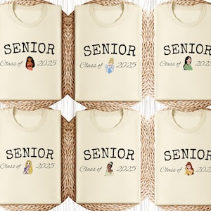 Disney Princess Senior Class Of 2025 Shirt, Class Of 2025 Graduation Tee, Senior Trip T Shirt, Disney Grad Shirt, Princess Graduate Shirt