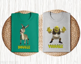 Shrek and Donkey Shirt, Double Trouble Tee, Friends Matching Shirt