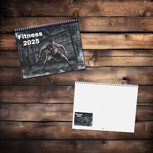 Fitness Wall Calendar 2025 - Plan your workouts with this motivational calendar, perfect for fitness enthusiasts and gym lovers.