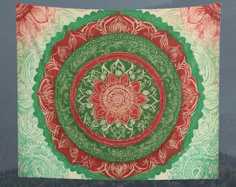 Yoga Studio Design Mandala Tapestry, Wall Hanging, Boho, Indian, and Floral Tapestry, Wall Art, Wall Decoration, Gift, Home Decor