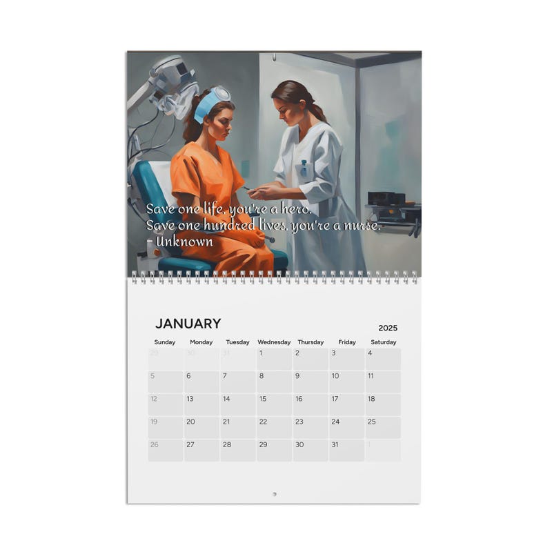 Nurse Wall Calendars Etsy