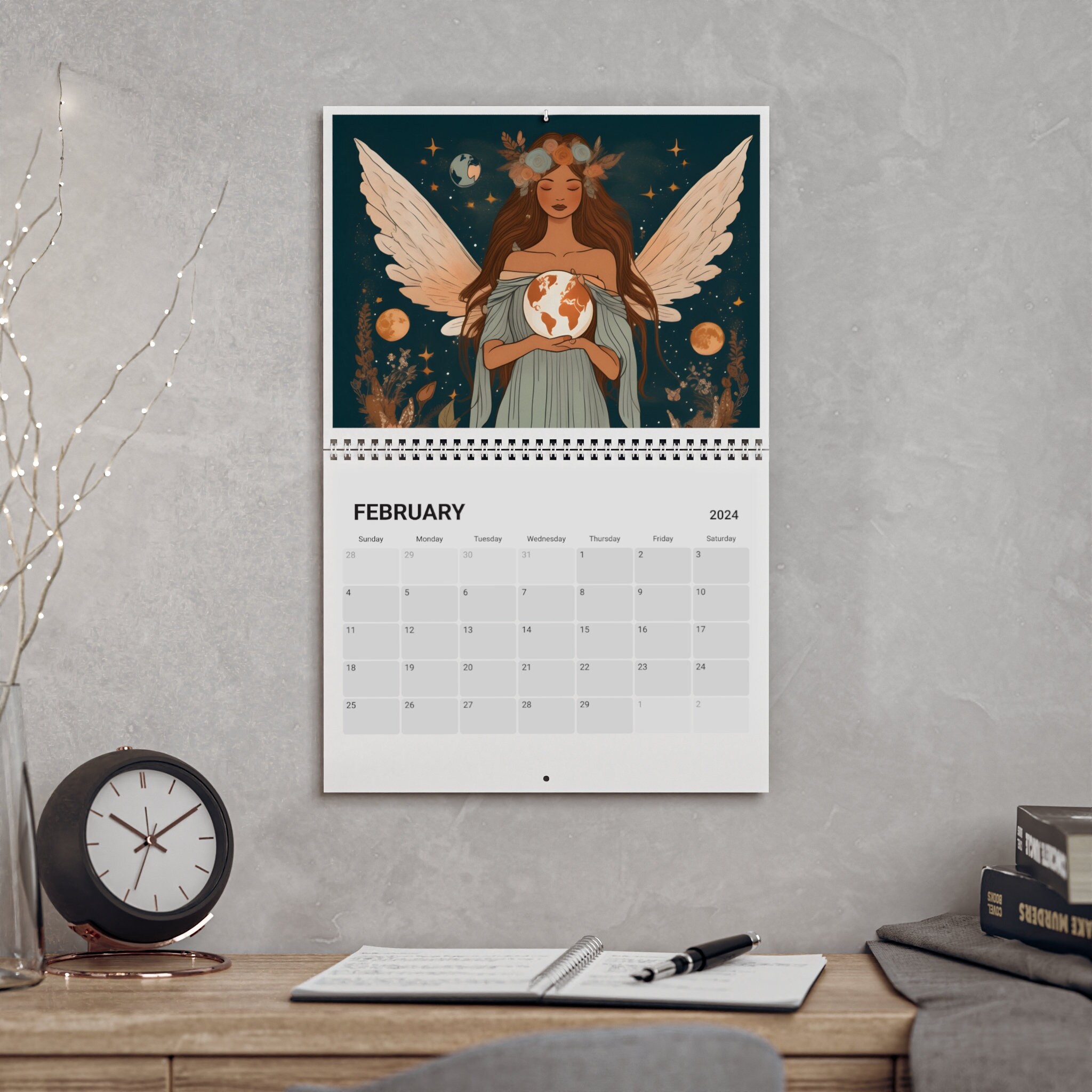 Fairy Goddess Calendar 2024, Cute Whimsical Art, Birthday Gift