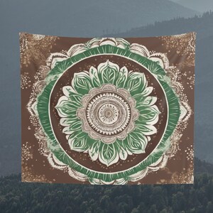 Yoga Studio Mandala Tapestry, Wall Hanging, Boho, Indian, and Floral Tapestry, Wall Art, Wall Decoration, Gift, Home Decor