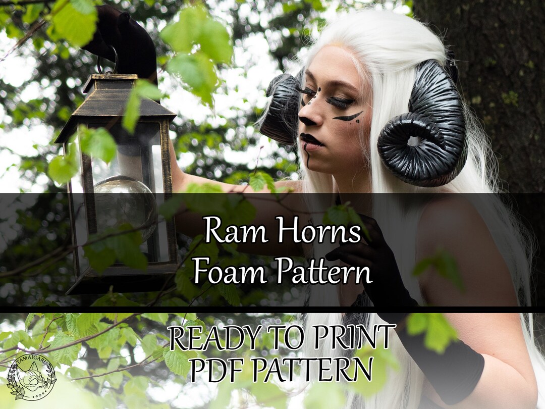 Ram Horns Pattern | Cosplay, DIY, Larp, GN, Craft, Roleplay, Foam ...