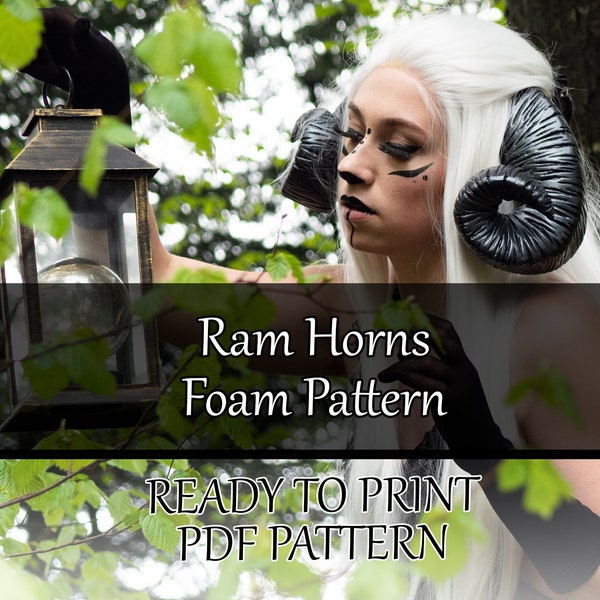 Ram Horns Pattern | cosplay, DIY, larp, GN, craft, roleplay, foam, costume, halloween