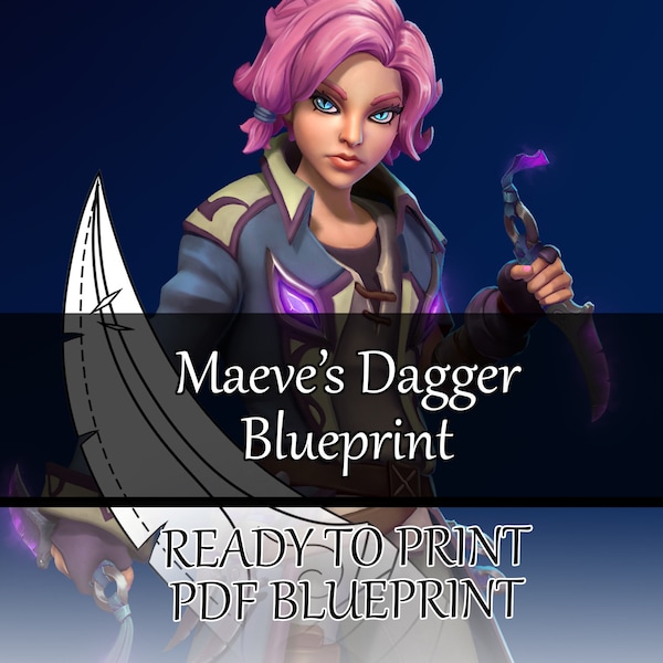 Classic Maeve's dagger - Blueprint | Paladins cosplay, DIY, dagger, knife, costume, halloween