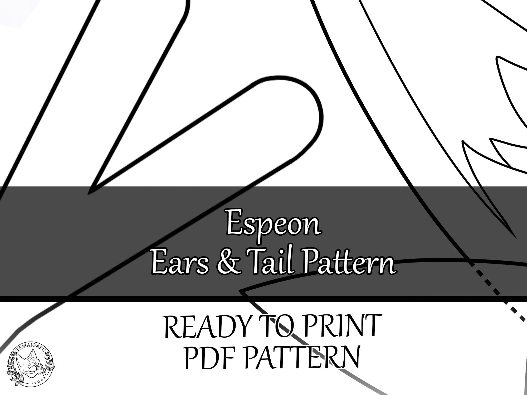 Espeon Ears and Tail Patterns - PDF | Pokémon Espeon Cosplay Costume ...