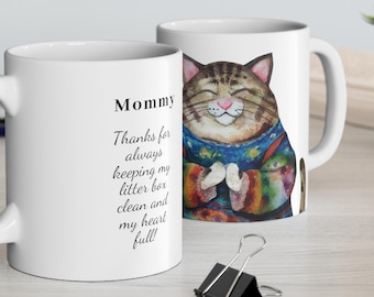 Muttertag Katzenbecher Kaffeetasse für Katzenmama Niedliche Teetasse für Mama Tierliebhaber Geschenk für Sie und Ihn Kinder