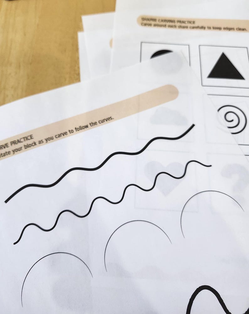 Linoprint Workbook | Printable Practice Sheets for Beginners | Linocut ...