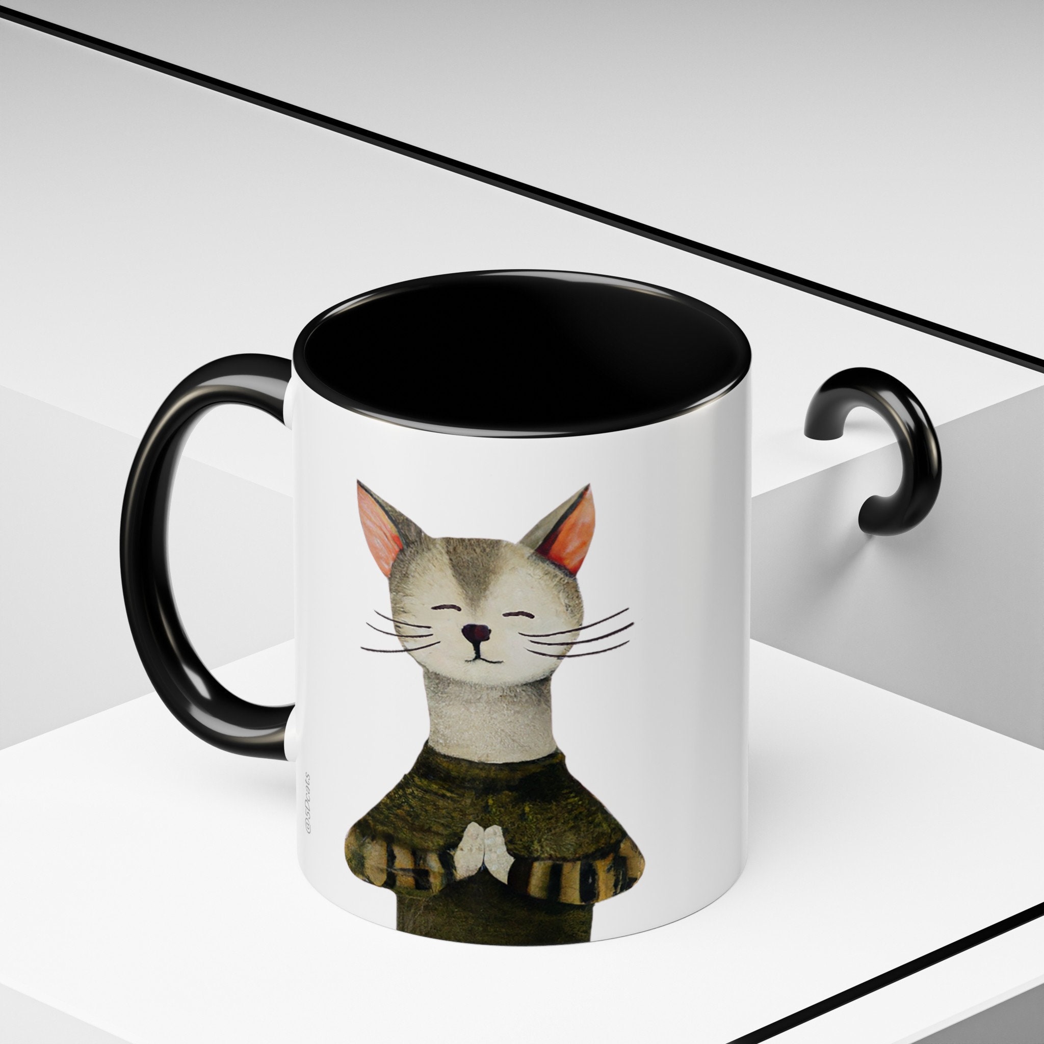 MUGFFINS Yoga-Katzen Tasse – Lustiger Geschenkbecher Für Meditations- Und Katzenfans, 350 Ml