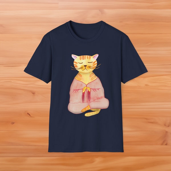 Zen Cat T-Shirt Unisex Gift for Cat Lovers Gift for Friend Cat Mama Unique Cat Meditation Tee Gift for Cat People