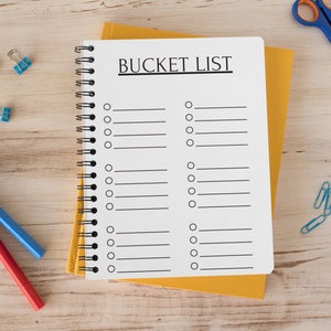 Blank Digital Bucket List, Blank Bucket List, Bucket journal, Printable Bucket List, Bucket List 2023,List
