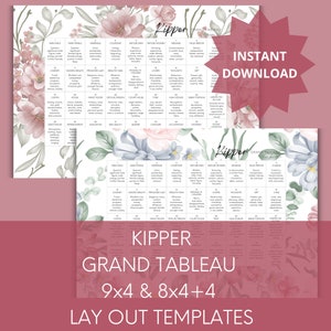 Kipper Grand Tableau-indelingssjablonen 9 x 4 en 8 x 4+4