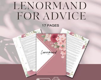 Lenormand per consigli, download digitale stampabile in PDF