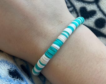 Aqua Clay Beads Bracelet