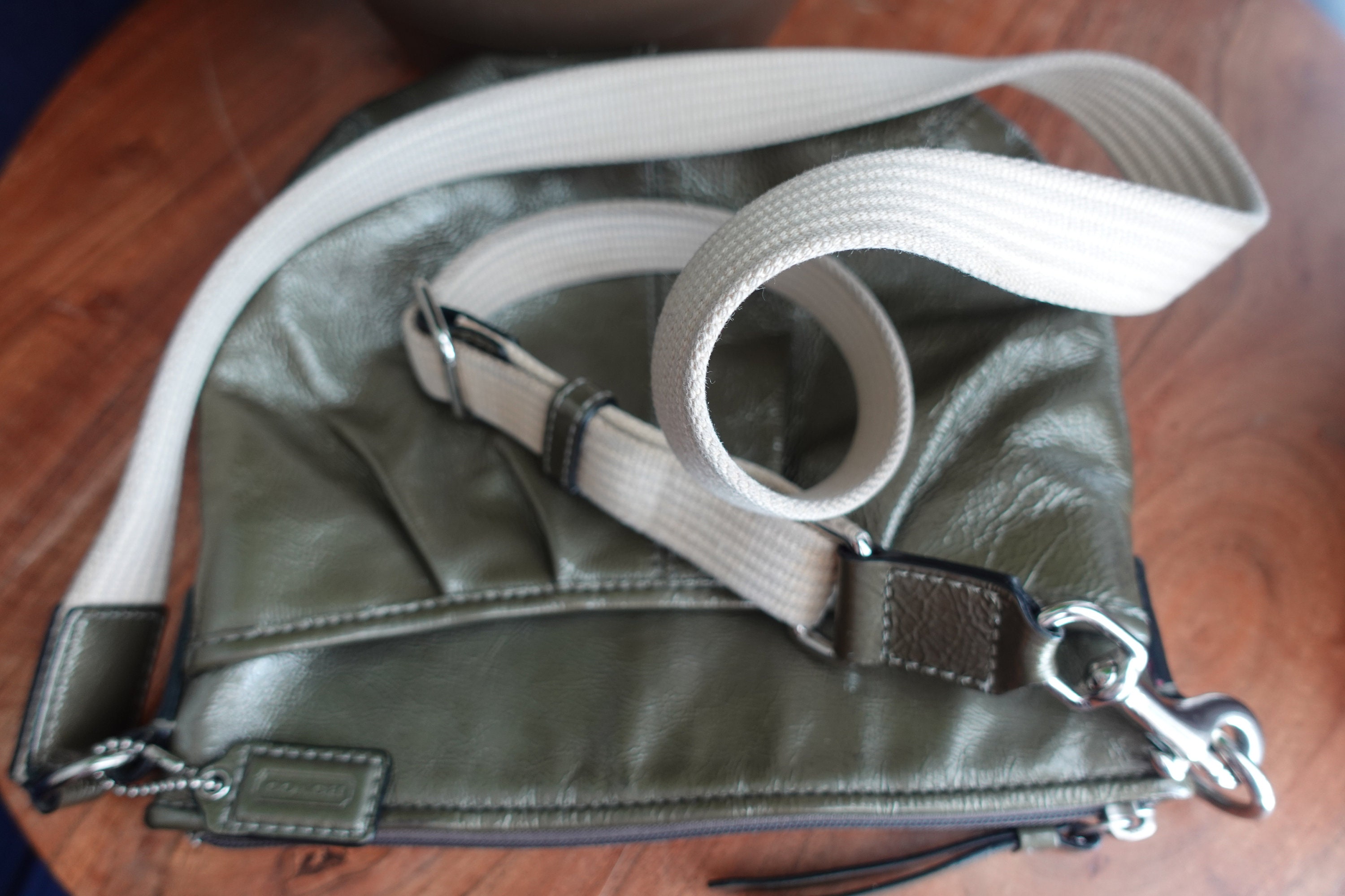 Vintage COACH CIRCA 2000 Gray Over Shoulder Leather Bag - Etsy