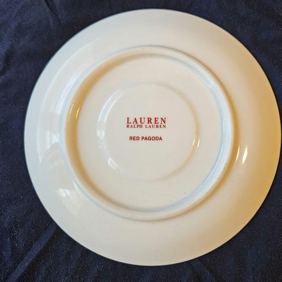 Ralph Lauren Red Pagoda Saucer Plate - Etsy