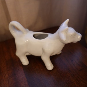 White porcelain cow creamer pitcher