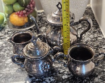 Monarch Silver Co Quadruple High Grade Metal 594 Teaset 4pc Set - Etsy