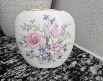 アンティーク バージニア マーク アイアンストーン モーブ フローラル