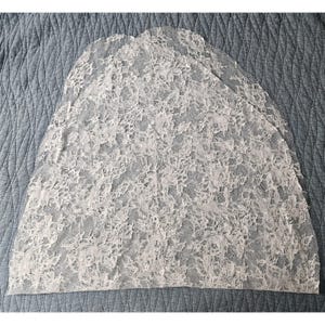 Tecido vintage de retalhos renda marfim floral aprox. 50 x 26 polegadas
