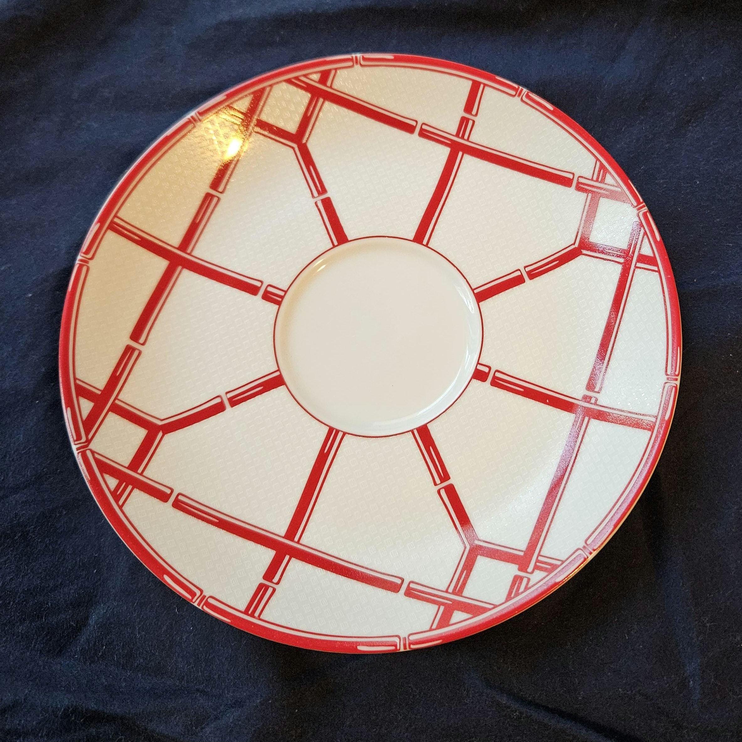 Ralph Lauren Tabletop Collection お皿 Ralph Lauren Red Pagoda Saucer Plate - Etsy