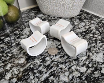ヴィンテージ 4ピース 磁器 ナプキンリング セット 花柄 ローズ 花柄