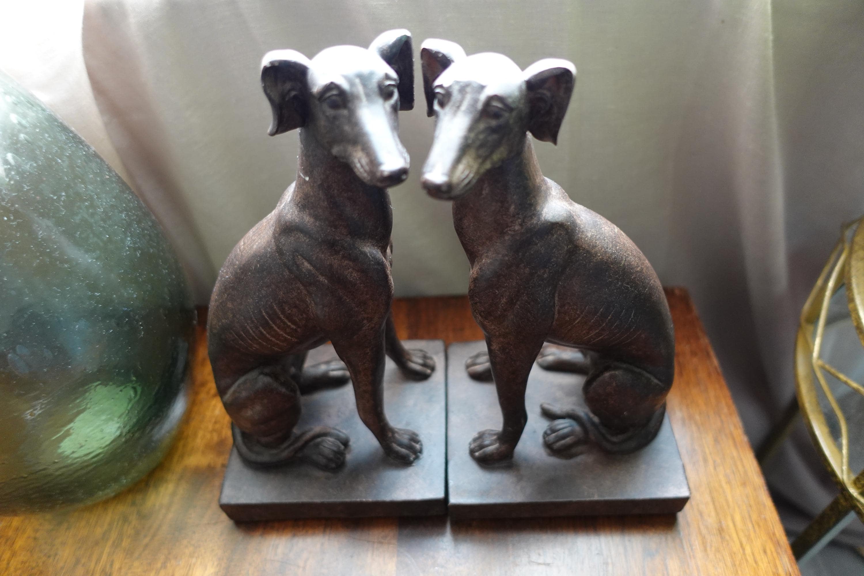 グレーハウンドブックエンド Greyhound bookends - Etsy 日本