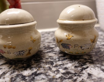 ヴィンテージ KREISS ソルト&ペッパー 陶器 飾り棚