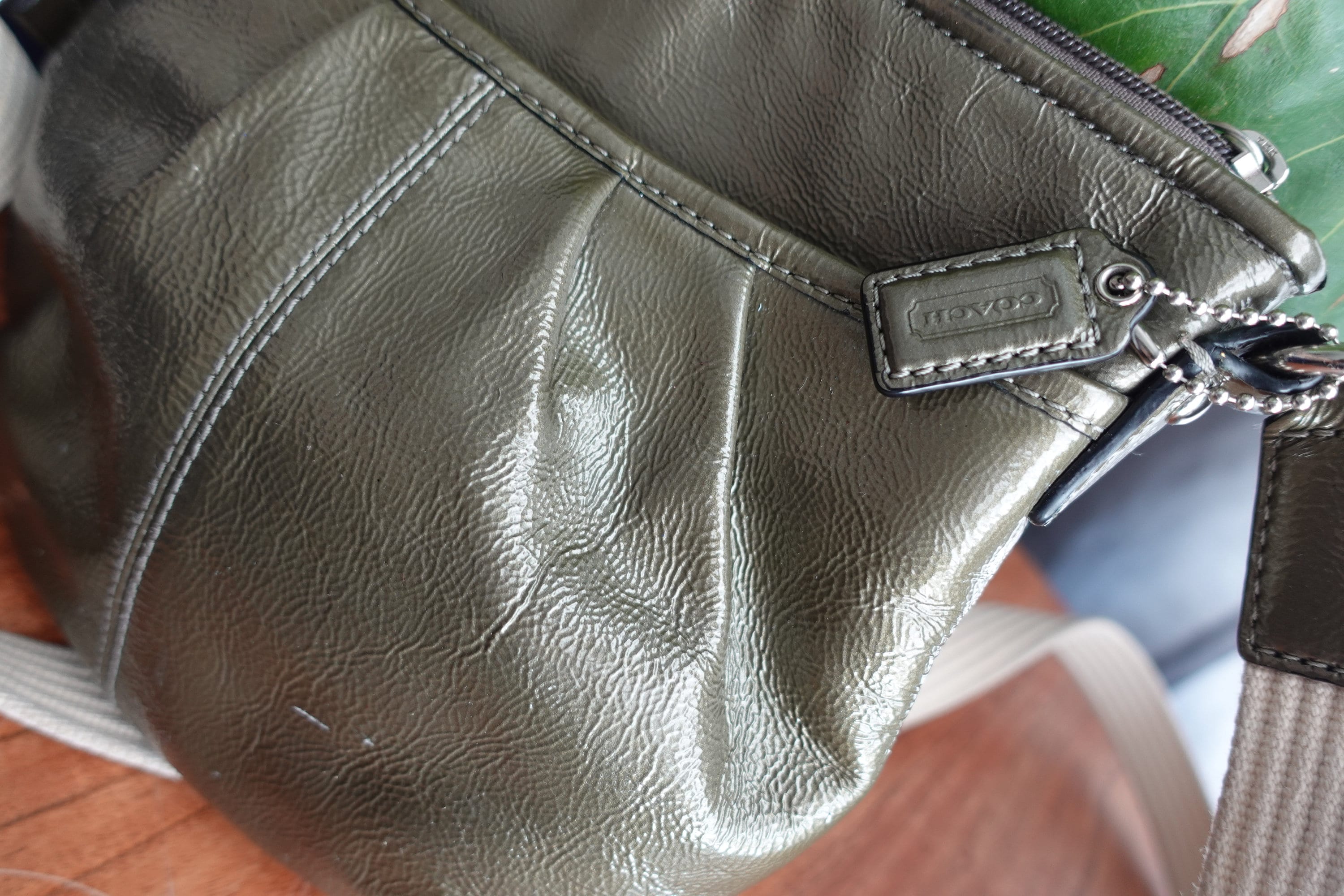 Vintage COACH CIRCA 2000 Gray Over Shoulder Leather Bag - Etsy